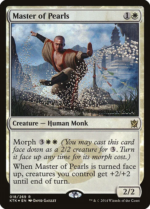 Master of Pearls, carta Magic di tipo Creature — Human Monk illustrata da David Gaillet