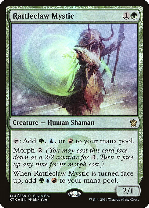 Rattleclaw Mystic, carta Magic di tipo Creature — Human Shaman illustrata da Min Yum