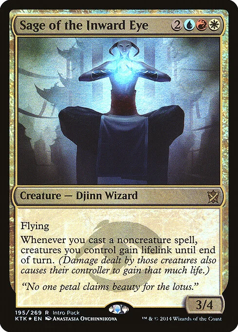 Sage of the Inward Eye, carta Magic di tipo Creature — Djinn Wizard illustrata da Anastasia Ovchinnikova