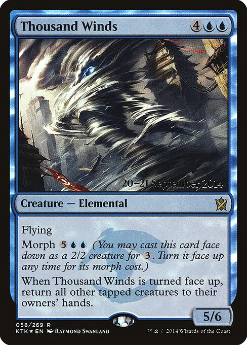 Thousand Winds, carta Magic di tipo Creature — Elemental illustrata da Raymond Swanland