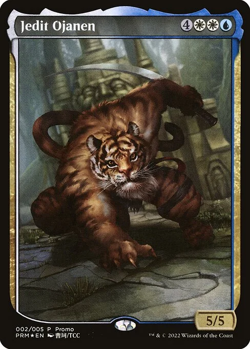 Jedit Ojanen, carta Magic di tipo Legendary Creature — Cat Warrior illustrata da TCC