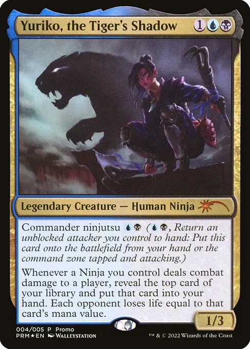 Yuriko, the Tiger's Shadow, carta Magic di tipo Legendary Creature — Human Ninja illustrata da Walleystation
