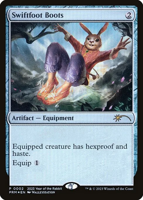 Swiftfoot Boots, carta Magic di tipo Artifact — Equipment illustrata da Walleystation