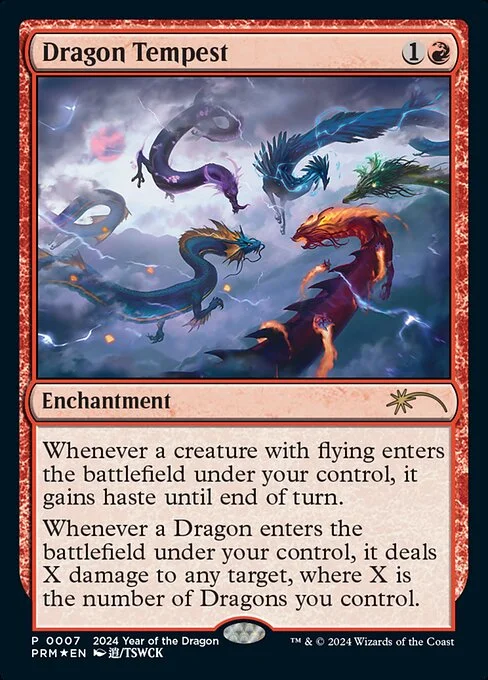Dragon Tempest, carta Magic di tipo Enchantment illustrata da TSWCK