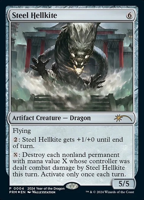 Steel Hellkite, carta Magic di tipo Artifact Creature — Dragon illustrata da Walleystation