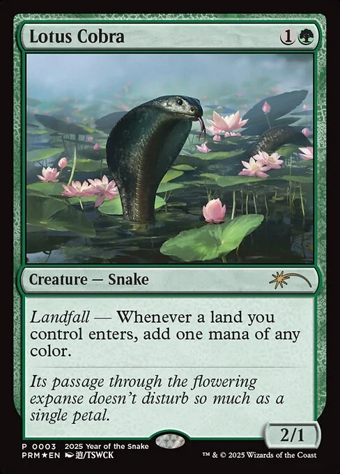 Lotus Cobra, carta Magic di tipo Creature — Snake illustrata da TSWCK