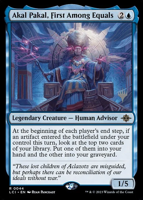 Akal Pakal, First Among Equals, carta Magic di tipo Legendary Creature — Human Advisor illustrata da Ryan Pancoast