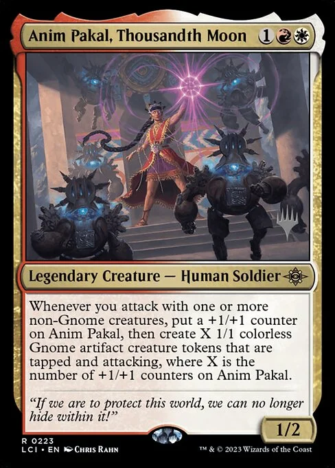 Anim Pakal, Thousandth Moon, carta Magic di tipo Legendary Creature — Human Soldier illustrata da Chris Rahn
