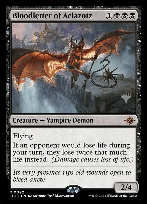Bloodletter of Aclazotz, carta Magic di tipo Creature — Vampire Demon illustrata da Antonio José Manzanedo