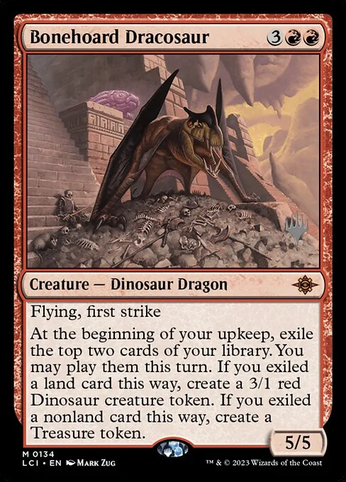 Bonehoard Dracosaur, carta Magic di tipo Creature — Dinosaur Dragon illustrata da Mark Zug