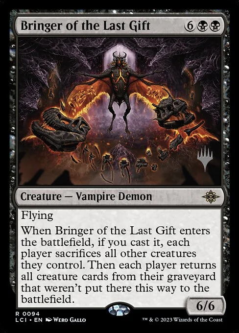 Bringer of the Last Gift, carta Magic di tipo Creature — Vampire Demon illustrata da Wero Gallo