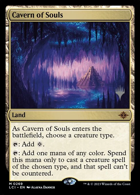 Cavern of Souls, carta Magic di tipo Land illustrata da Alayna Danner