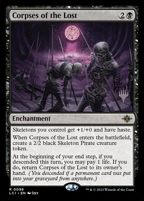 Corpses of the Lost, carta Magic di tipo Enchantment illustrata da Izzy