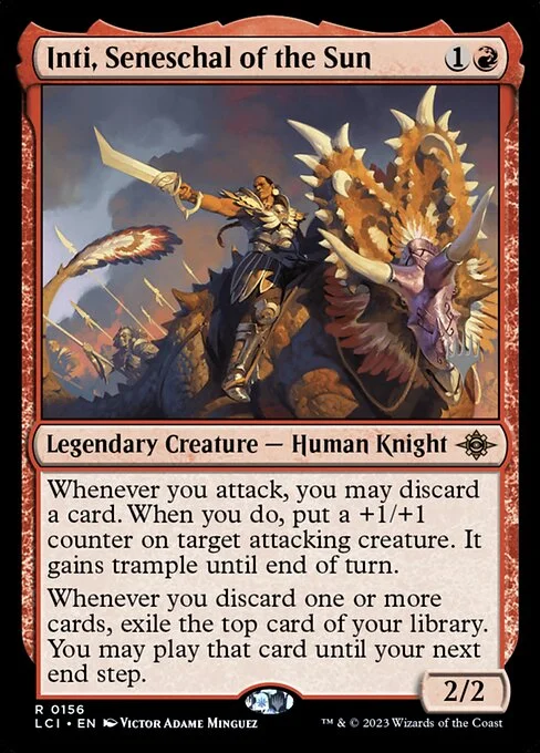 Inti, Seneschal of the Sun, carta Magic di tipo Legendary Creature — Human Knight illustrata da Victor Adame Minguez