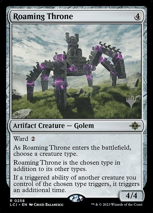 Roaming Throne, carta Magic di tipo Artifact Creature — Golem illustrata da Cristi Balanescu