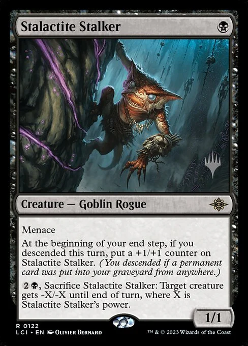 Stalactite Stalker, carta Magic di tipo Creature — Goblin Rogue illustrata da Olivier Bernard