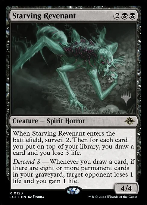 Starving Revenant, carta Magic di tipo Creature — Spirit Horror illustrata da Fesbra