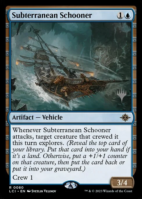 Subterranean Schooner, carta Magic di tipo Artifact — Vehicle illustrata da Svetlin Velinov