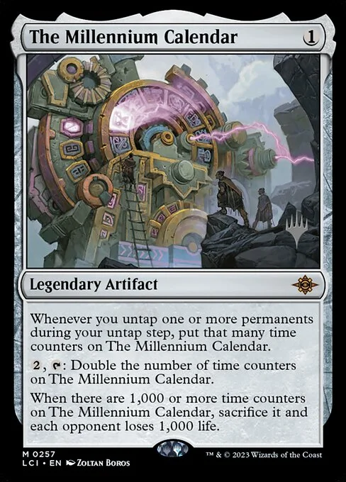 The Millennium Calendar, carta Magic di tipo Legendary Artifact illustrata da Zoltan Boros