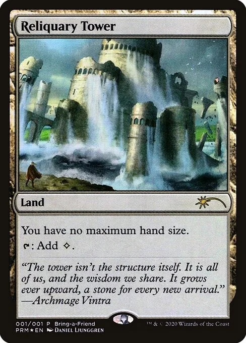 Reliquary Tower, carta Magic di tipo Land illustrata da Daniel Ljunggren