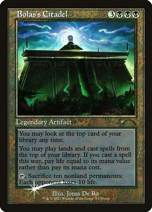 Bolas's Citadel, carta Magic di tipo Legendary Artifact illustrata da Jonas De Ro