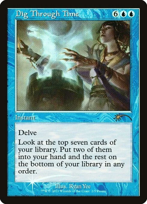 Dig Through Time, carta Magic di tipo Instant illustrata da Ryan Yee