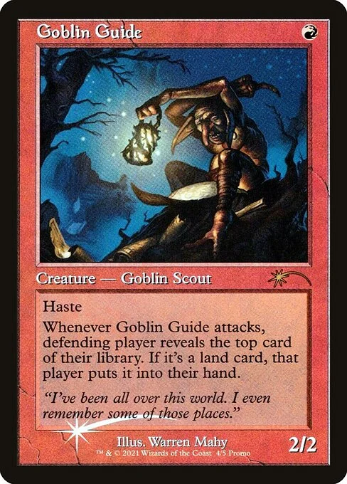 Goblin Guide, carta Magic di tipo Creature — Goblin Scout illustrata da Warren Mahy
