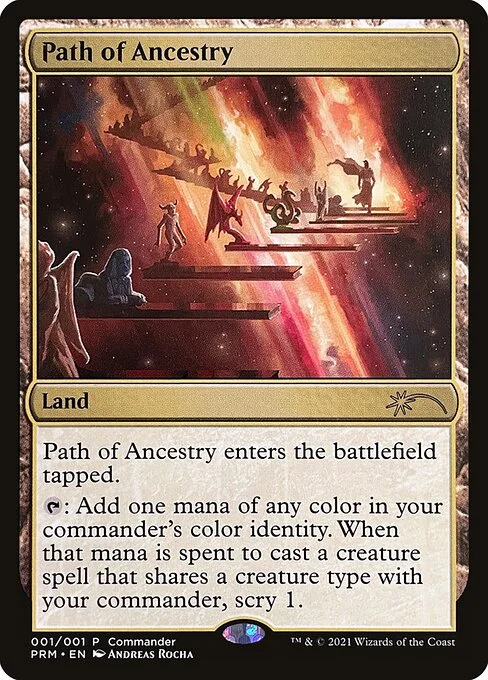 Path of Ancestry, carta Magic di tipo Land illustrata da Andreas Rocha