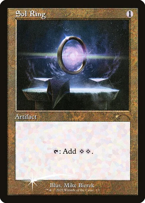 Sol Ring, carta Magic di tipo Artifact illustrata da Mike Bierek