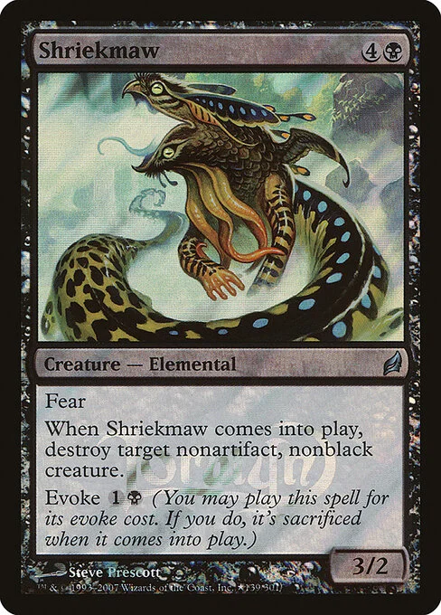 Shriekmaw, carta Magic di tipo Creature — Elemental illustrata da Steve Prescott
