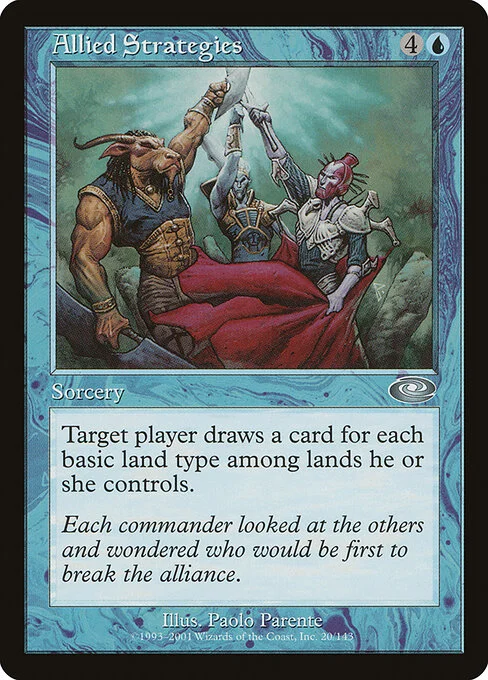 Allied Strategies, carta Magic di tipo Sorcery illustrata da Paolo Parente