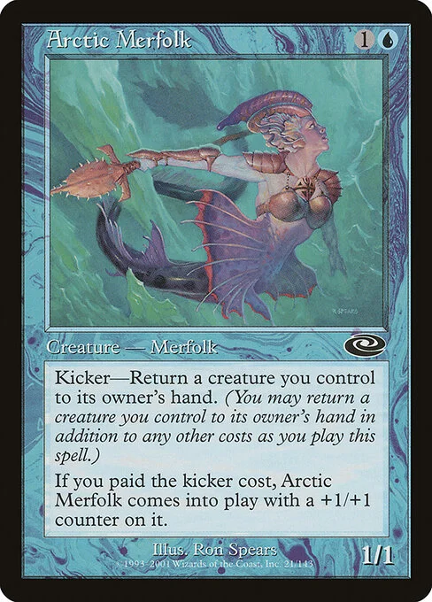Arctic Merfolk, carta Magic di tipo Creature — Merfolk illustrata da Ron Spears