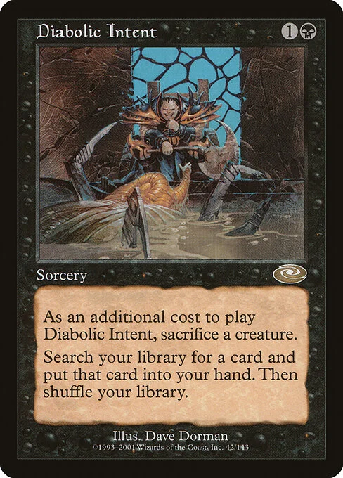 Diabolic Intent, carta Magic di tipo Sorcery illustrata da Dave Dorman
