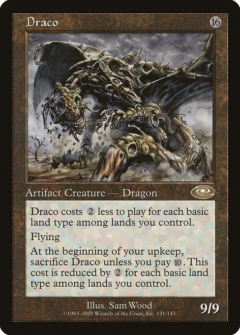 Draco, carta Magic di tipo Artifact Creature — Dragon illustrata da Sam Wood