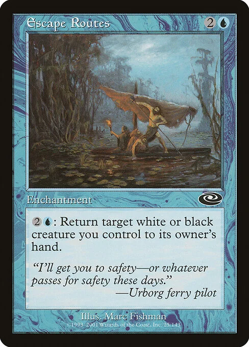 Escape Routes, carta Magic di tipo Enchantment illustrata da Marc Fishman