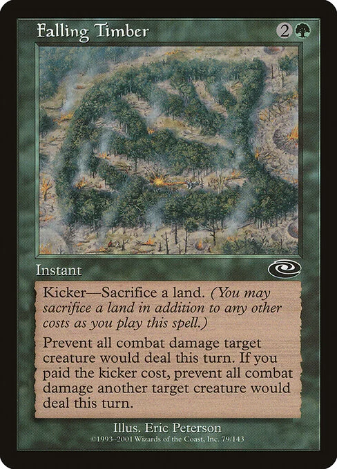 Falling Timber, carta Magic di tipo Instant illustrata da Eric Peterson