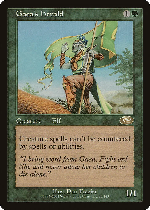 Gaea's Herald, carta Magic di tipo Creature — Elf illustrata da Dan Frazier