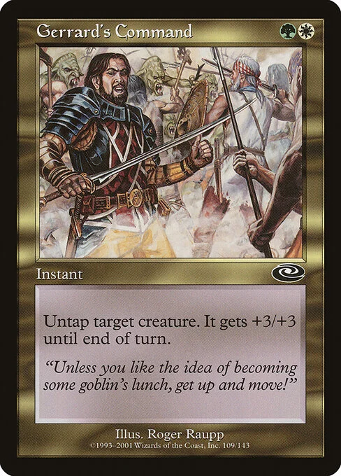 Gerrard's Command, carta Magic di tipo Instant illustrata da Roger Raupp