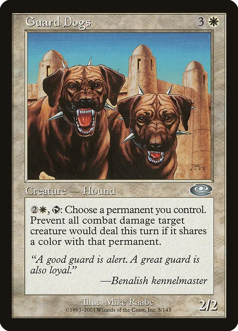 Guard Dogs, carta Magic di tipo Creature — Dog illustrata da Mike Raabe