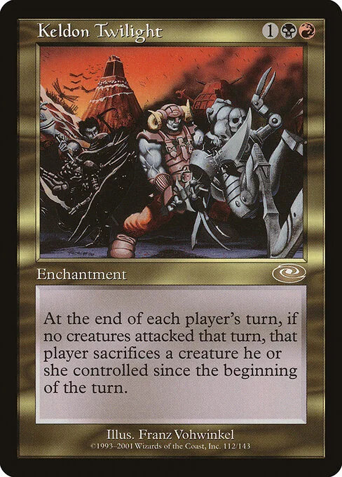 Keldon Twilight, carta Magic di tipo Enchantment illustrata da Franz Vohwinkel