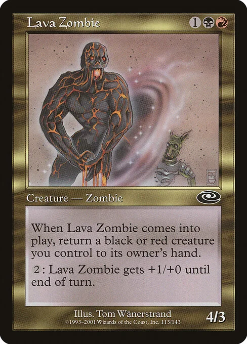 Lava Zombie, carta Magic di tipo Creature — Zombie illustrata da Tom Wänerstrand