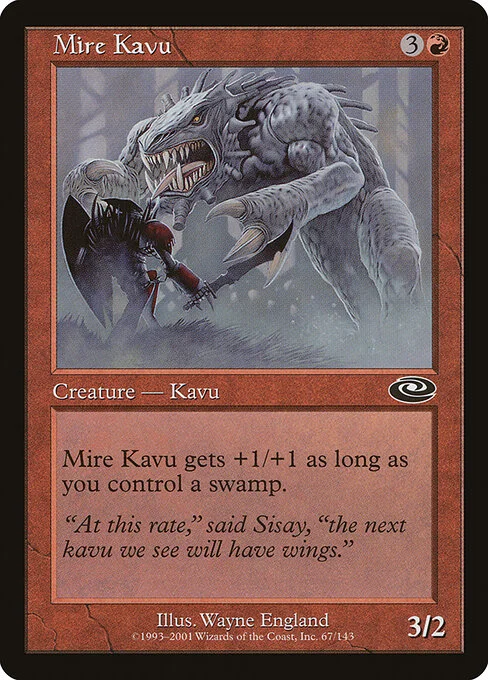 Mire Kavu, carta Magic di tipo Creature — Kavu illustrata da Wayne England