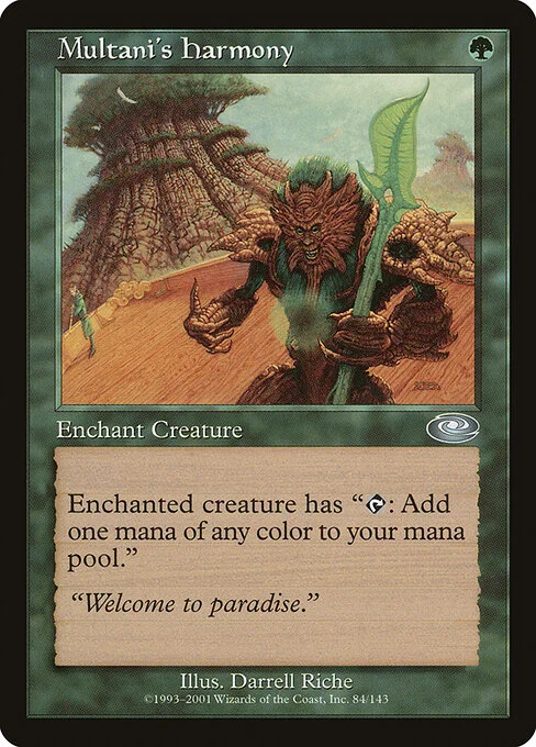 Multani's Harmony, carta Magic di tipo Enchantment — Aura illustrata da Darrell Riche