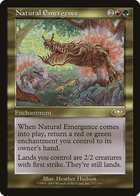 Natural Emergence, carta Magic di tipo Enchantment illustrata da Heather Hudson