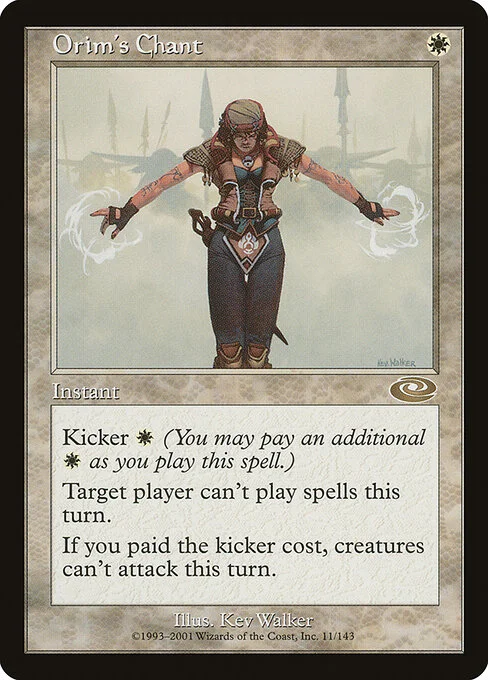 Orim's Chant, carta Magic di tipo Instant illustrata da Kev Walker