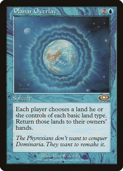 Planar Overlay, carta Magic di tipo Sorcery illustrata da Ron Walotsky