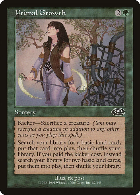 Primal Growth, carta Magic di tipo Sorcery illustrata da rk post