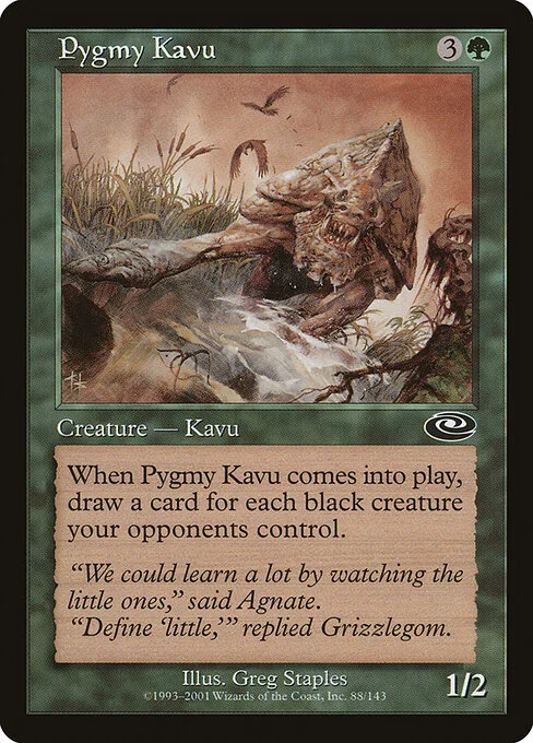 Pygmy Kavu, carta Magic di tipo Creature — Kavu illustrata da Greg Staples