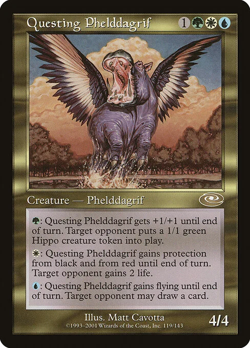 Questing Phelddagrif, carta Magic di tipo Creature — Phelddagrif illustrata da Matt Cavotta