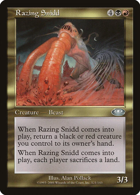 Razing Snidd, carta Magic di tipo Creature — Beast illustrata da Alan Pollack